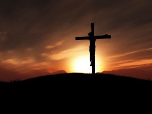 Tuhan Yesus Sang Mesias di kayu salib